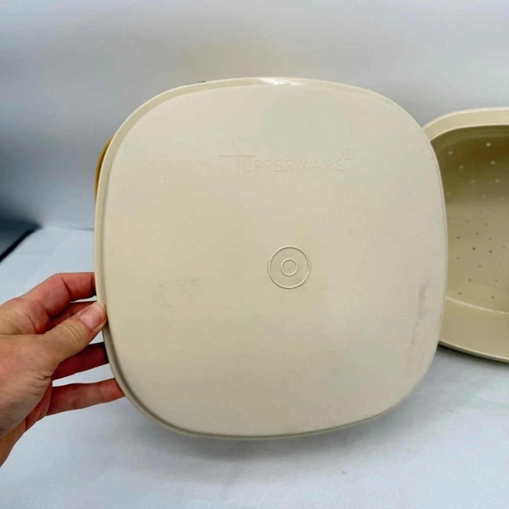 VTG Tupperware Multi-Server 888 Vegetable Steamer Harvest‎ Yellow 3pc Set